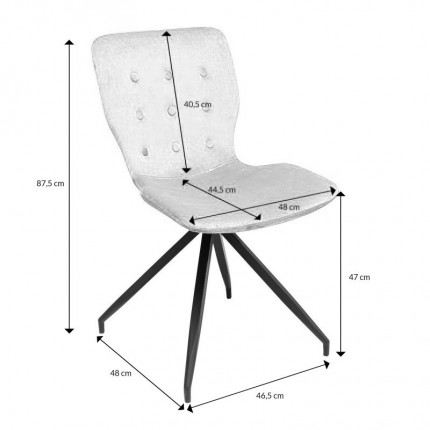 Chair Butterfly Cream Kare Design
