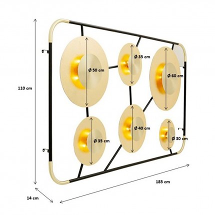 Wall Lamp Disc 6 light Kare Design