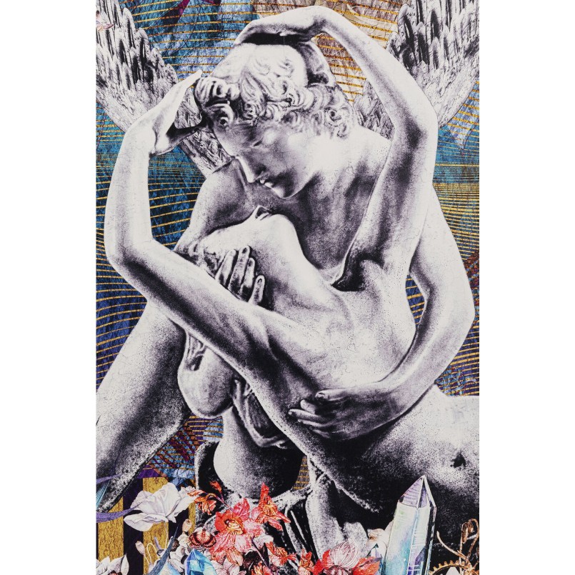 Tableau ancadré Lovers 180x106cm
