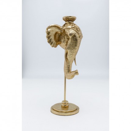 Candle Holder Elephant Head Gold 49cm Kare Design