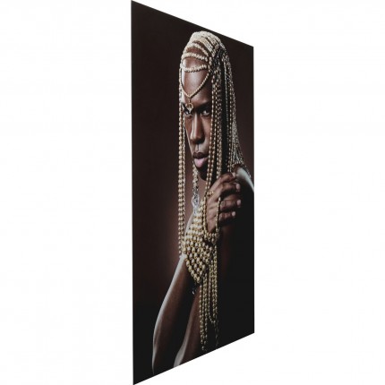 Glass Picture Traditional Beads Man 100x150cm Kare Design