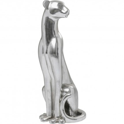 Decoratie Zittend Luipaard Zilver 150cm Kare Design