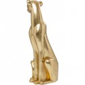 Figurine déco Sitting Leopard doré 150