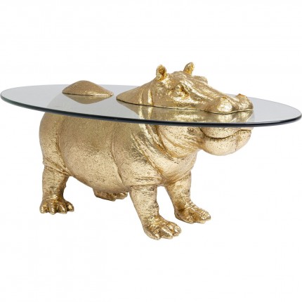 Coffee Table Hippo gold Kare Design