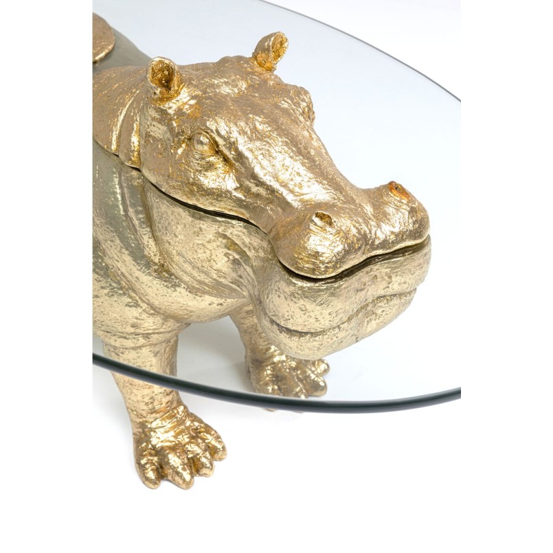 Table basse hippopotame doré Kare Design