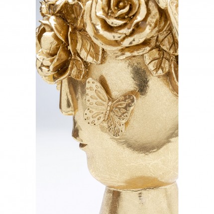 Vaas Gouden bloemenkroon 30cm Kare Design