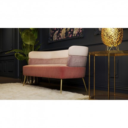 Sofa Sandwich 2 Seater Velvet Pink Kare Design