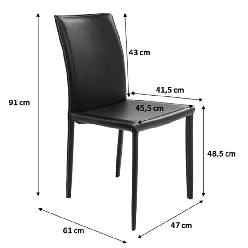 Chaise Milano Noire Kare Design