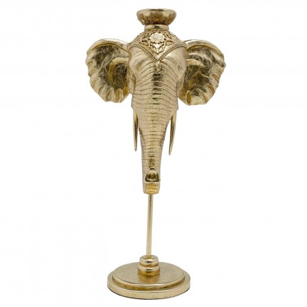 Candle Holder Elephant Head Gold 49cm Kare Design