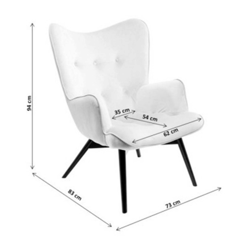 Fauteuil Vicky crème Kare Design