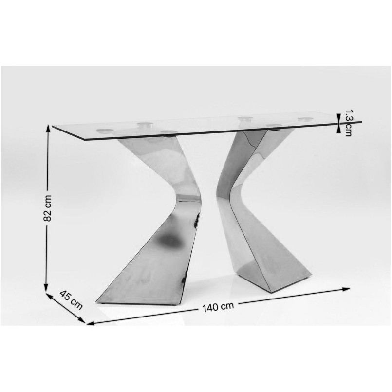 Console Gloria noire 140x45cm Kare Design