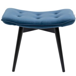 Stool Black Vicky Velvet Bluegreen 46x59cm