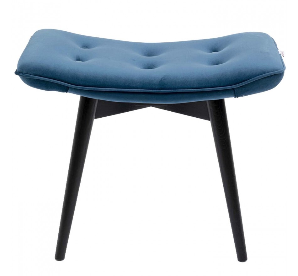 Voetsteun Vicky fluweel olieblauw Kare Design