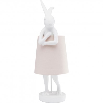 Table Lamp Animal Rabbit White/Rose 50cm Kare Design