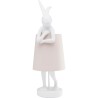Lampe à poser Animal Rabbit blanc/rose 50cm