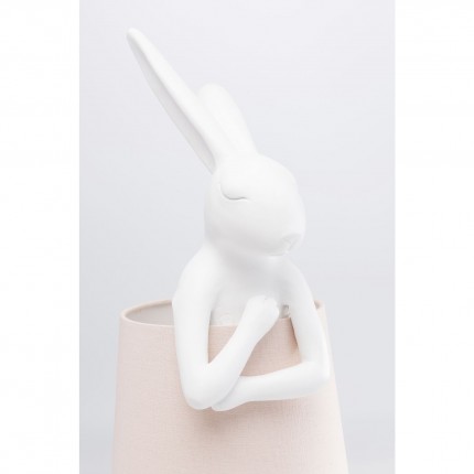 Table Lamp Animal Rabbit White/Rose 50cm Kare Design