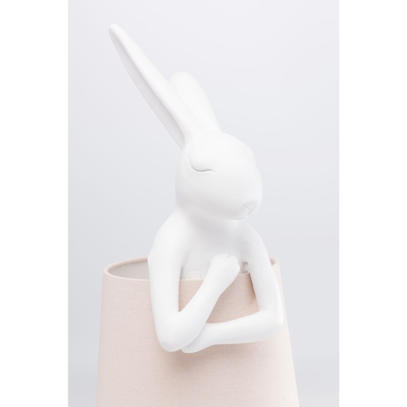 Lampe à poser Animal Rabbit blanc/rose 50cm