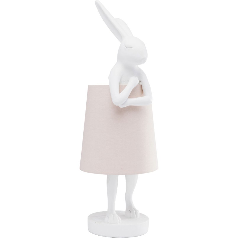 Lampe à poser Animal Rabbit blanc/rose 50cm