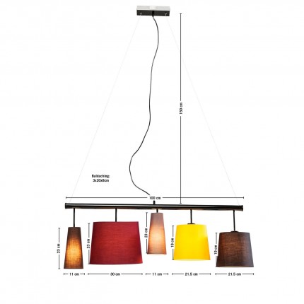 Hanglamp Parecchi 100cm Kare Design