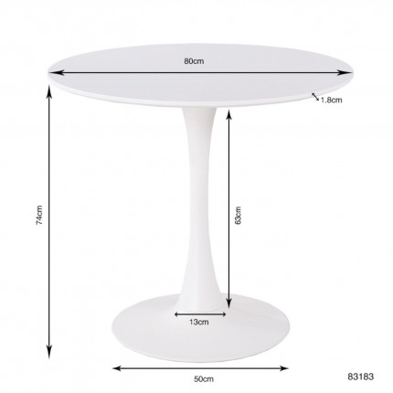 Table Schickeria Ø80cm Kare Design