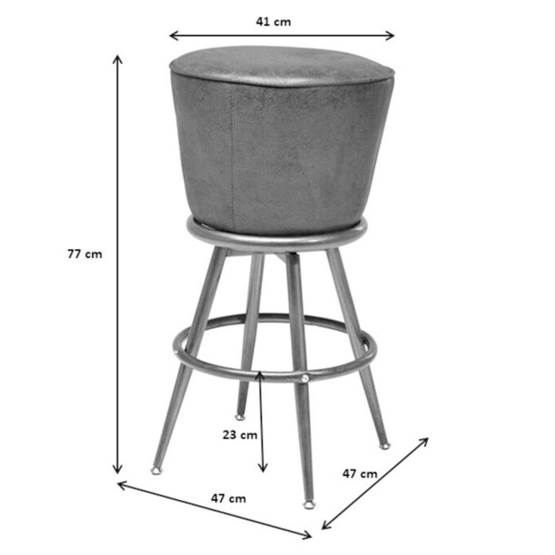 Tabouret de Bar Lady Rock Vintage Kare Design 