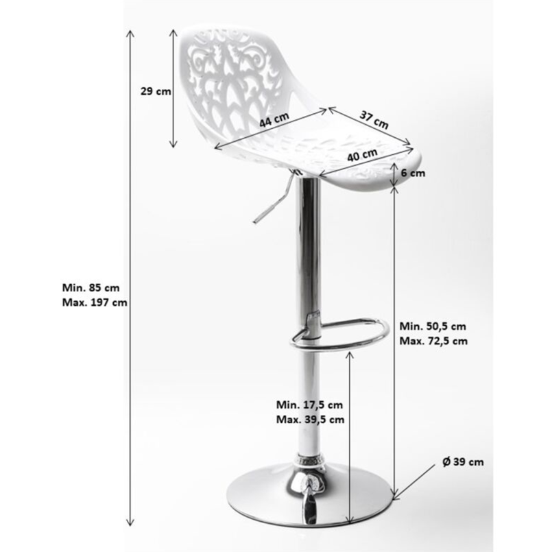 Tabouret de Bar Ornament blanc Kare Design 