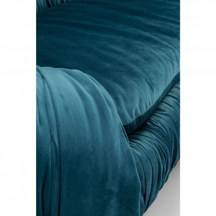 Sofa Perugia 2-Seater velvet blue-green Kare Design