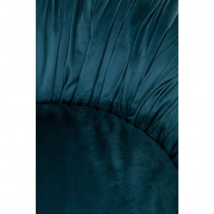 Sofa Perugia 2-zitsbank blauwgroen fluweel Kare Design