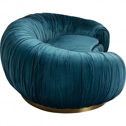 Sofa Perugia 2-zitsbank blauwgroen fluweel Kare Design