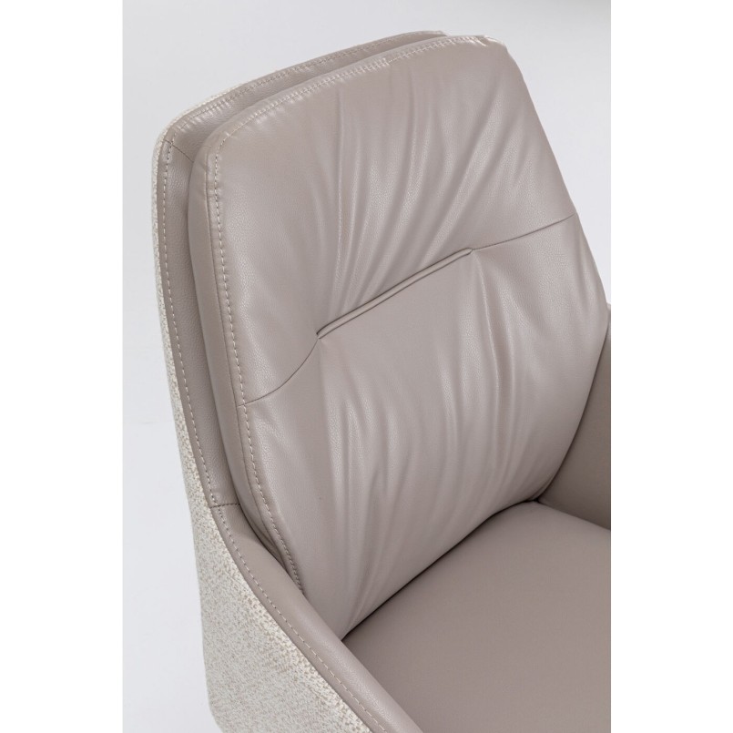 Chaise pivotante Amira grise Kare Design