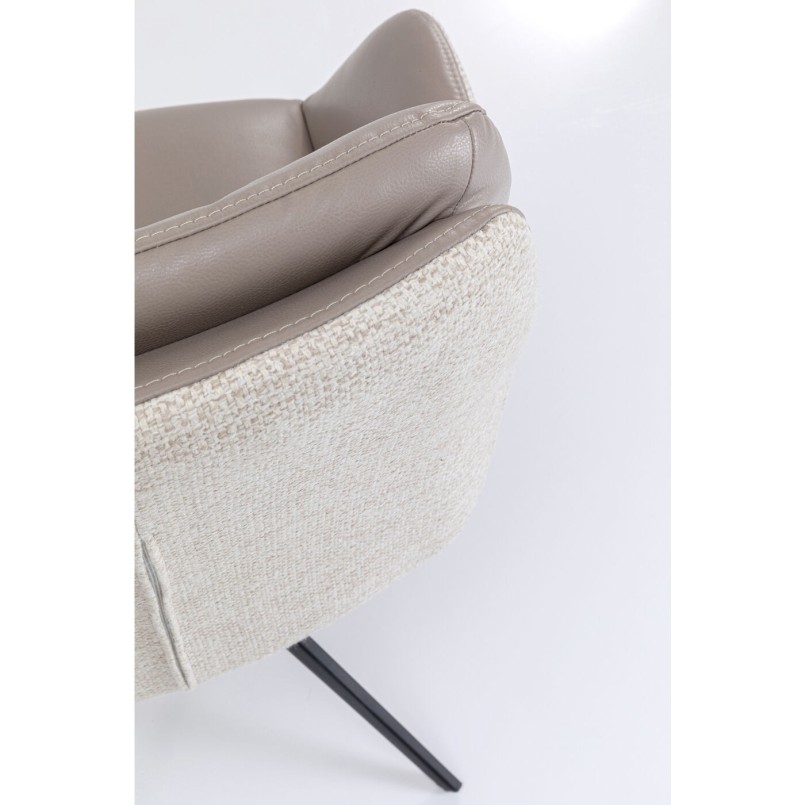 Chaise pivotante Amira grise Kare Design