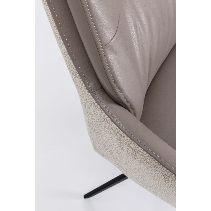Chaise pivotante Amira grise Kare Design