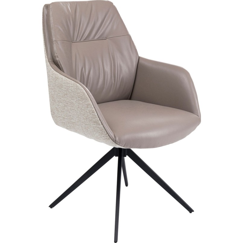 Chaise pivotante Amira grise Kare Design