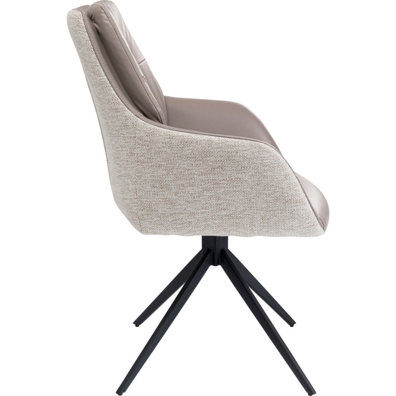 Chaise pivotante Amira grise Kare Design