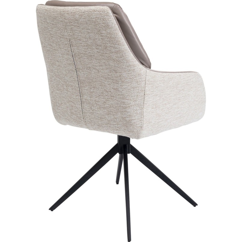 Chaise pivotante Amira grise Kare Design
