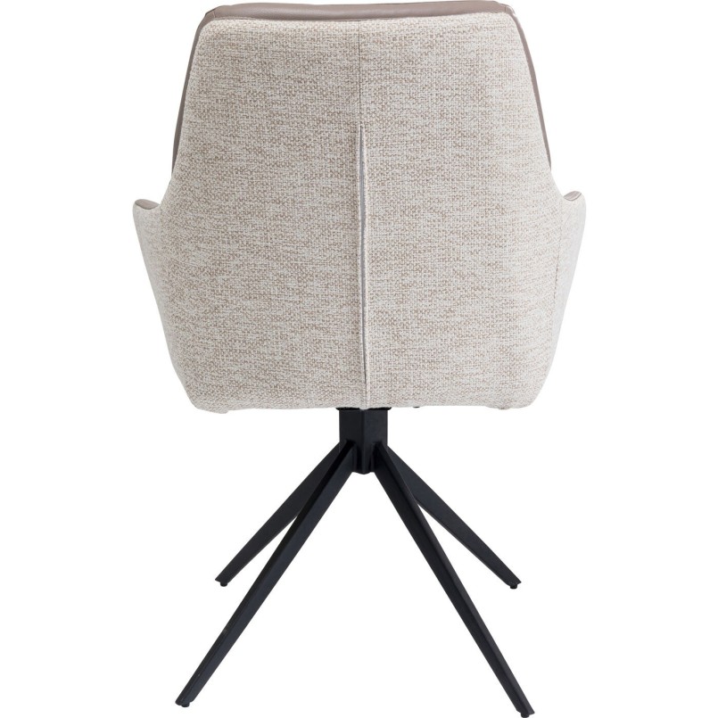 Chaise pivotante Amira grise Kare Design