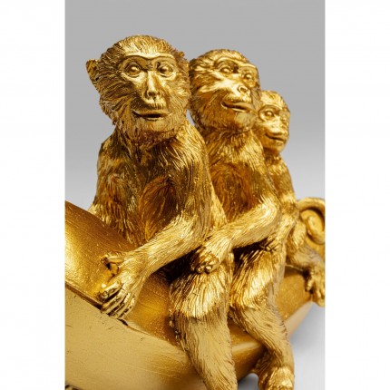 Decoratie trio gouden apen banaan Kare Design