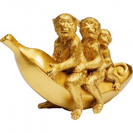 Deco trio gold monkeys banana Kare Design