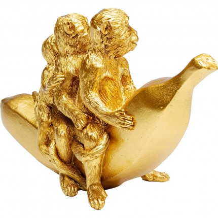 Deco trio gold monkeys banana Kare Design
