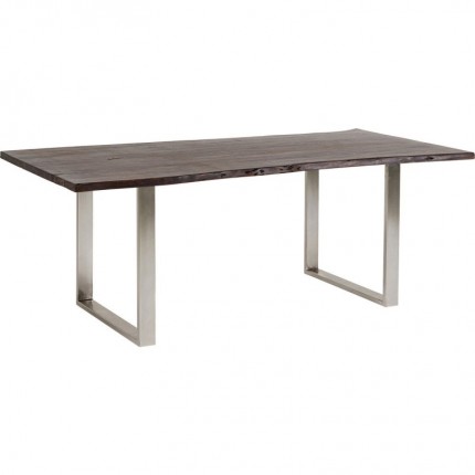 Eettafel Harmony 200x100cm walnoot chroom Kare Design