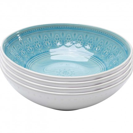 Bowl Sicilia Blue Ø18cm (4/Set) Kare Design