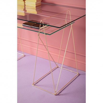 Desk Polar Gold 135x65cm Kare Design