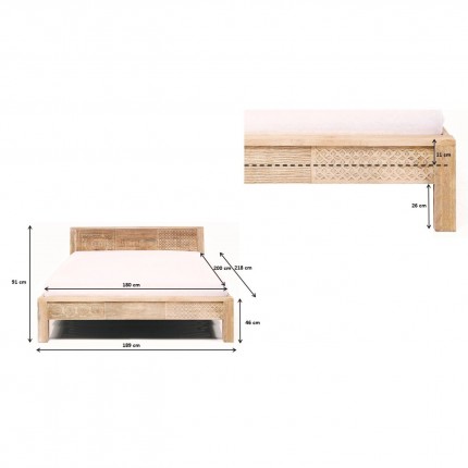 Bed Wooden Puro High Kare Design