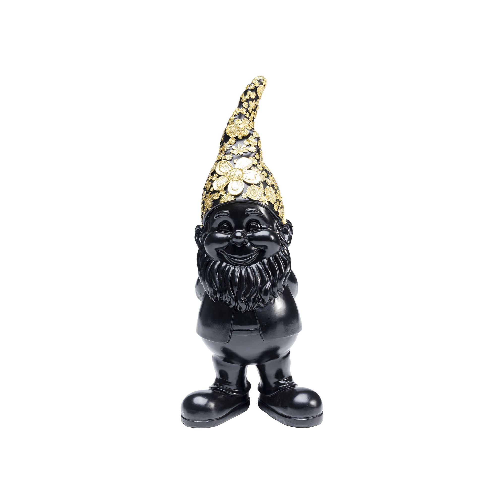 Figurine décorative Nain Standing noir-doré 30