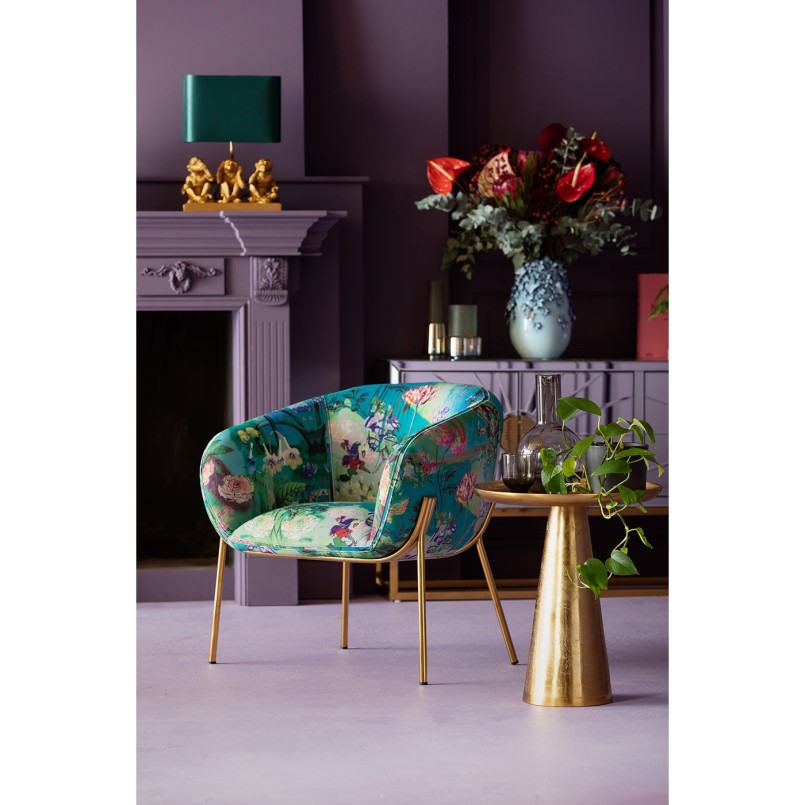 Table d'appoint Orient dorée 45cm Kare Design