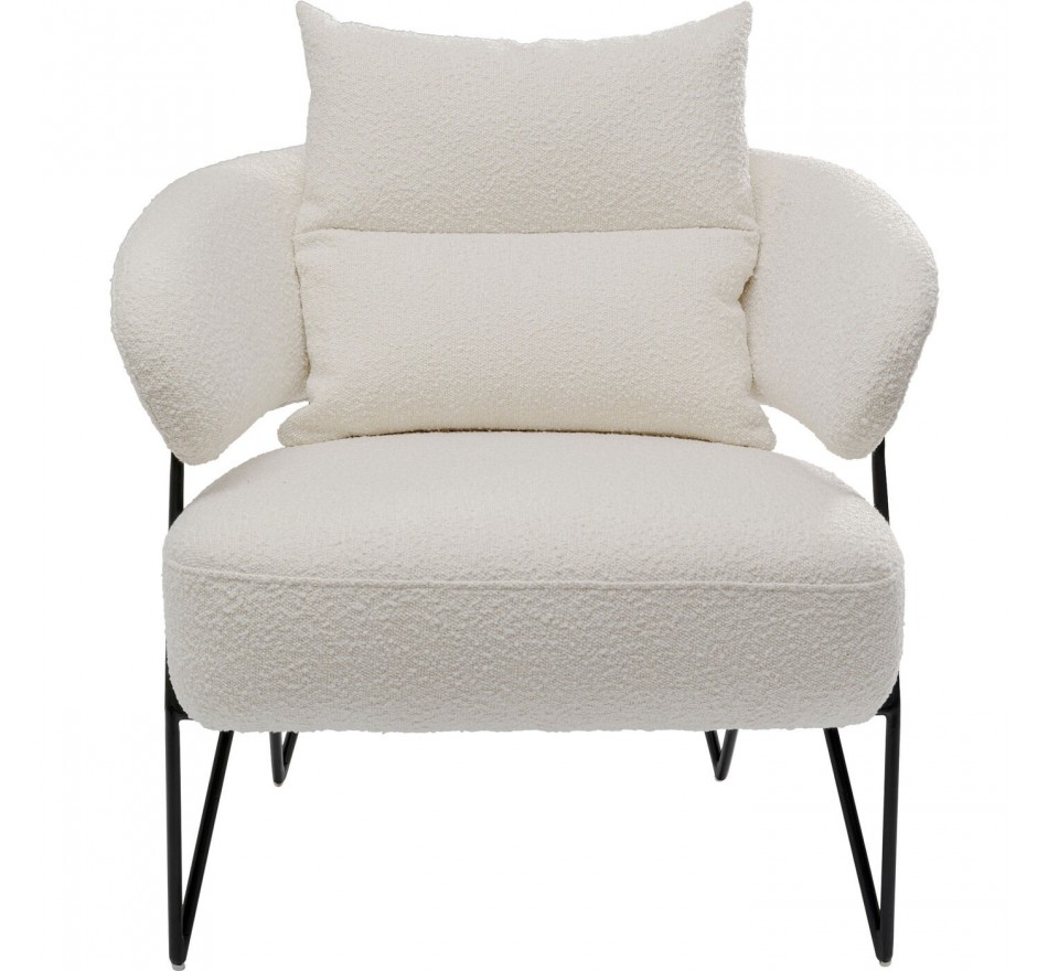 Armchair Peppo white Kare Design