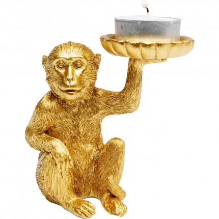 Tealight Holder Monkey Gold Kare Design