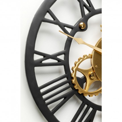 Wall Clock Clockwork 126x46cm Kare Design