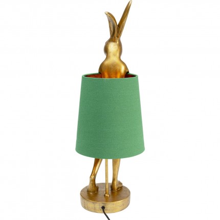 Table Lamp Animal Rabbit Gold/Green 68cm Kare Design