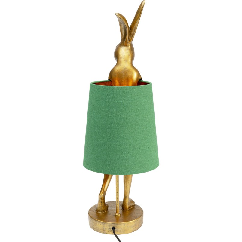 Lampe à poser Animal Rabbit doré/vert 68cm